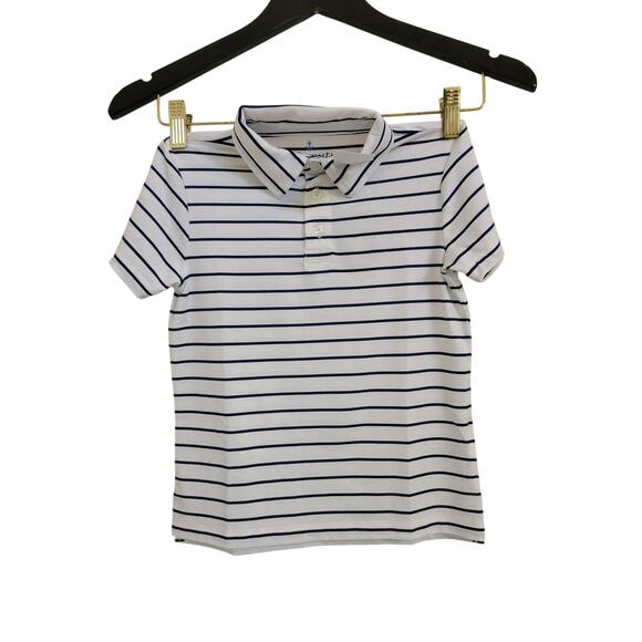 NWT J. Crew Boys Short Sleeve Striped Soft Collared Shirt 4/5 - Picture 1 of 5